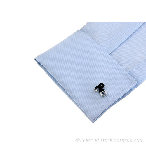 Make Custom High Quality Black Paint Medical Stethoscope Cufflinks